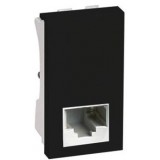 Módulo Entrada RJ45 CAT 5A - RECTA BLACK GLOSS